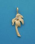 Wind Swept Palm Tree Pendant