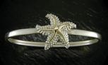 Silver Starfish Bangle